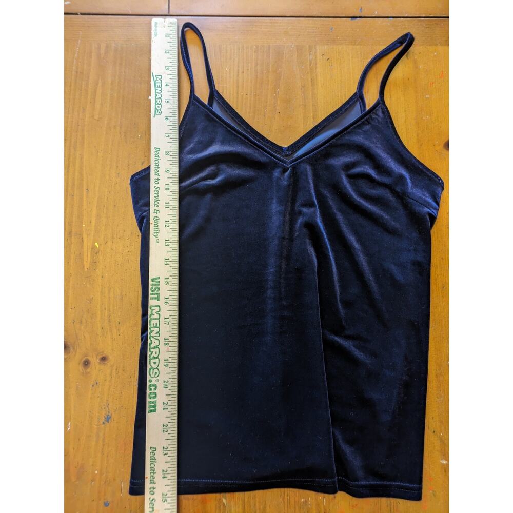 Velvet Tank Top Women Size Medium Navy Blue Goth Whimsigoth Dark Romance Witchy - Picture 5 of 9